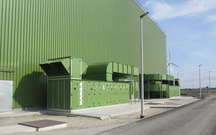 Exterior view green building